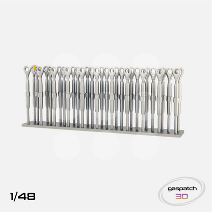 Gaspatch Models - Metal Turnbuckles Type One End - 1/48 scale - 13-48015 - Gothaforce