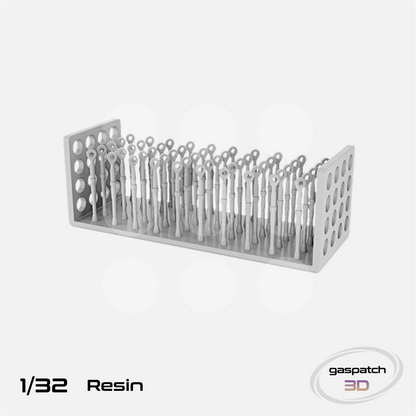 Gaspatch Models - Resin Turnbuckles Type One End - 1/32 scale - 18-32136 - Gothaforce