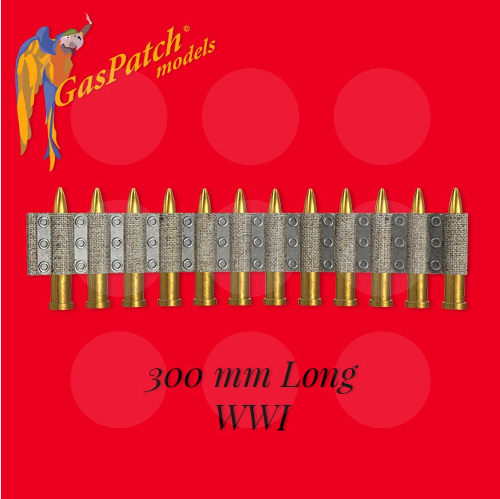 Gaspatch Models -  Flexible Ammo Belt WWI 300mm long - 1/24 scale - 19-24154
