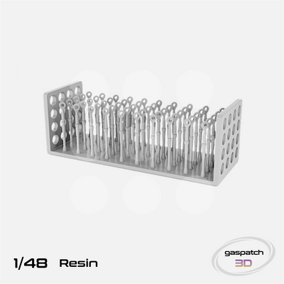 Gaspatch Models - Resin Turnbuckles Type One End - 1/48 scale - 19-48165 - Gothaforce