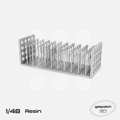 Gaspatch Models - Resin Turnbuckles Type One End - 1/48 scale - 19-48165 - Gothaforce
