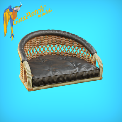 1/32 British Wicker Seats Perforated Back Short & Tall Small Leather Pad