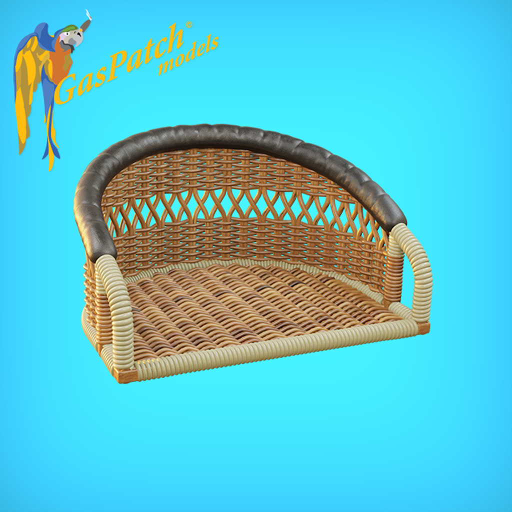 1/32 British Wicker Seats Perforated Back Short & Tall Small Leather Pad