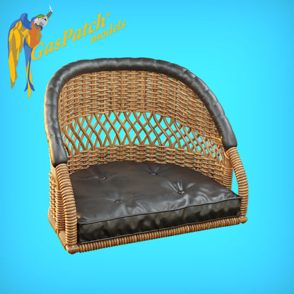 1/32 British Wicker Seats Perforated Back Short & Tall Small Leather Pad