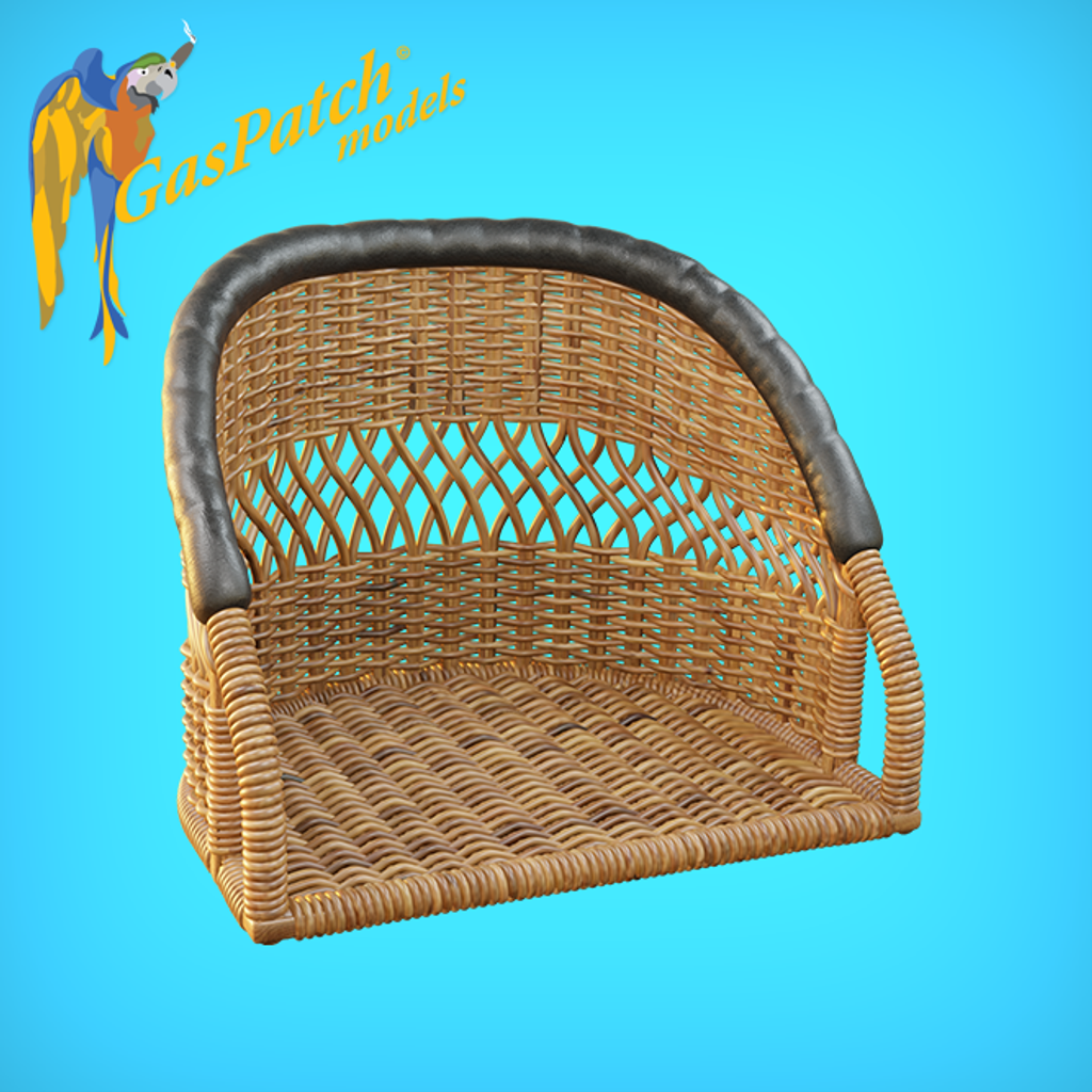1/32 British Wicker Seats Perforated Back Short & Tall Small Leather Pad