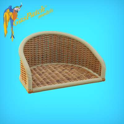 1/48 British Wicker Seats Full Back Short & Tall No Leather Pad