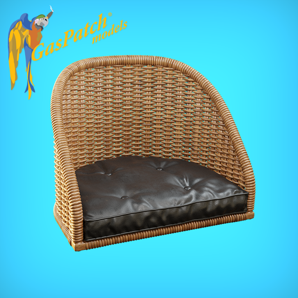 1/72 British Wicker Seats Full Back Short & Tall No Leather Pad