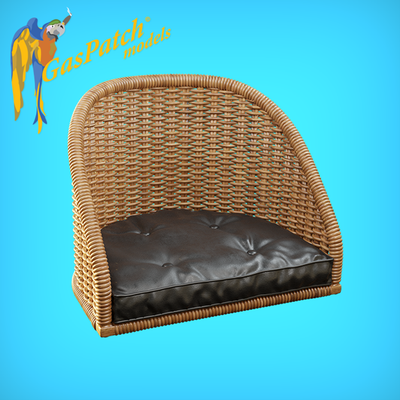1/48 British Wicker Seats Full Back Short & Tall No Leather Pad