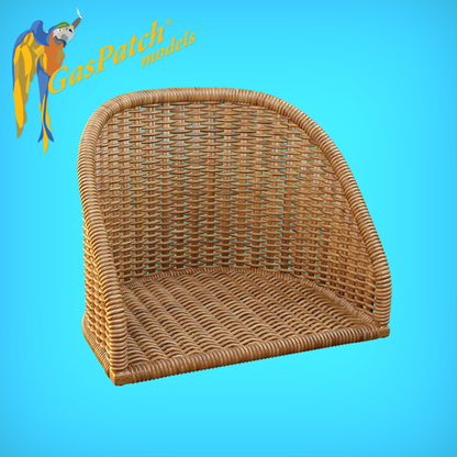 1/72 British Wicker Seats Full Back Short & Tall No Leather Pad