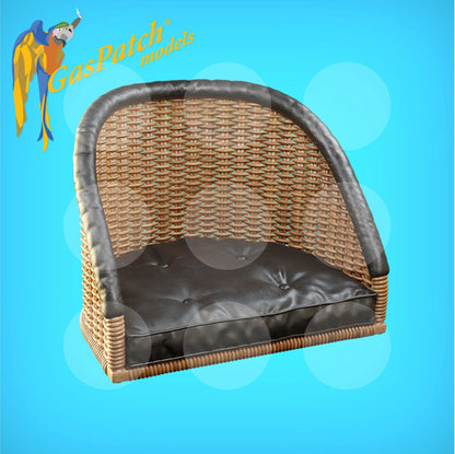 1/32 British Wicker Seats Full Back Short & Tall Small Leather Pad - Gothaforce