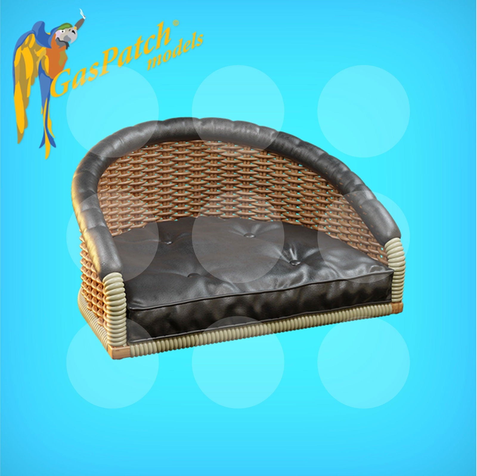 1/32 British Wicker Seats Full Back Short & Tall Small Leather Pad - Gothaforce