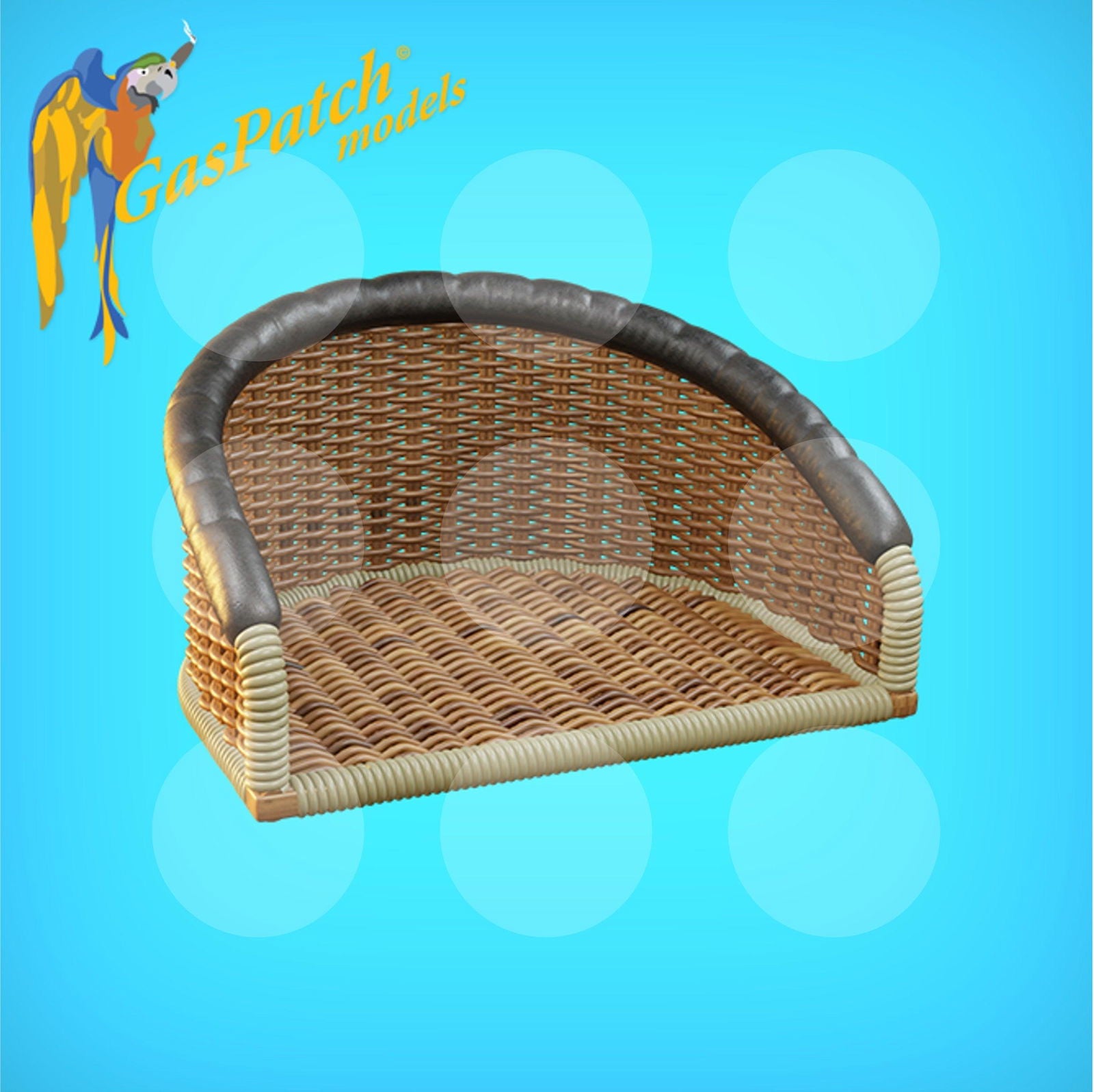 1/32 British Wicker Seats Full Back Short & Tall Small Leather Pad - Gothaforce