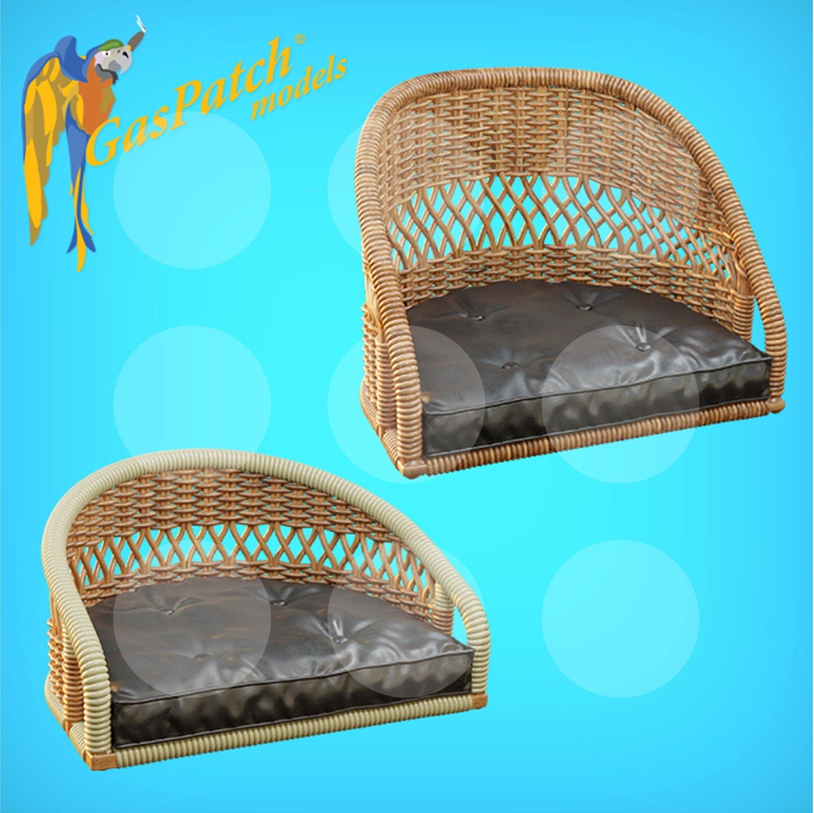 1/32 British Wicker Seats Perforated Back Short & Tall No Leather Pad - Gothaforce