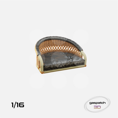 1/16 British Wicker Seats Perforated Back Short Small Leather Pad & Tall Big Leather Pad
