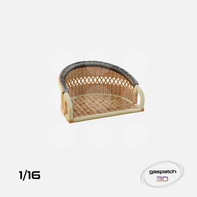 1/16 British Wicker Seats Perforated Back Short Small Leather Pad & Tall Big Leather Pad