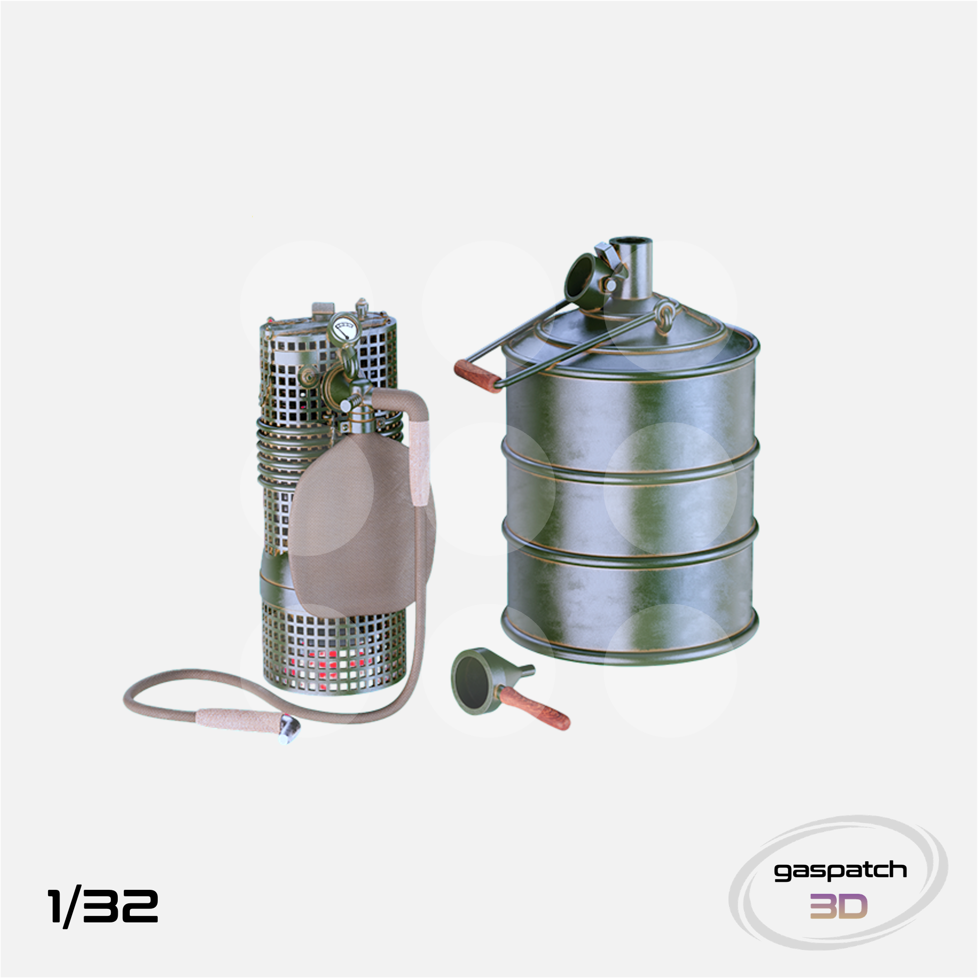 Gaspatch Models - WWI German Oxygen Generator A&H Large - 1/32 scale - 23-32320 - Gothaforce