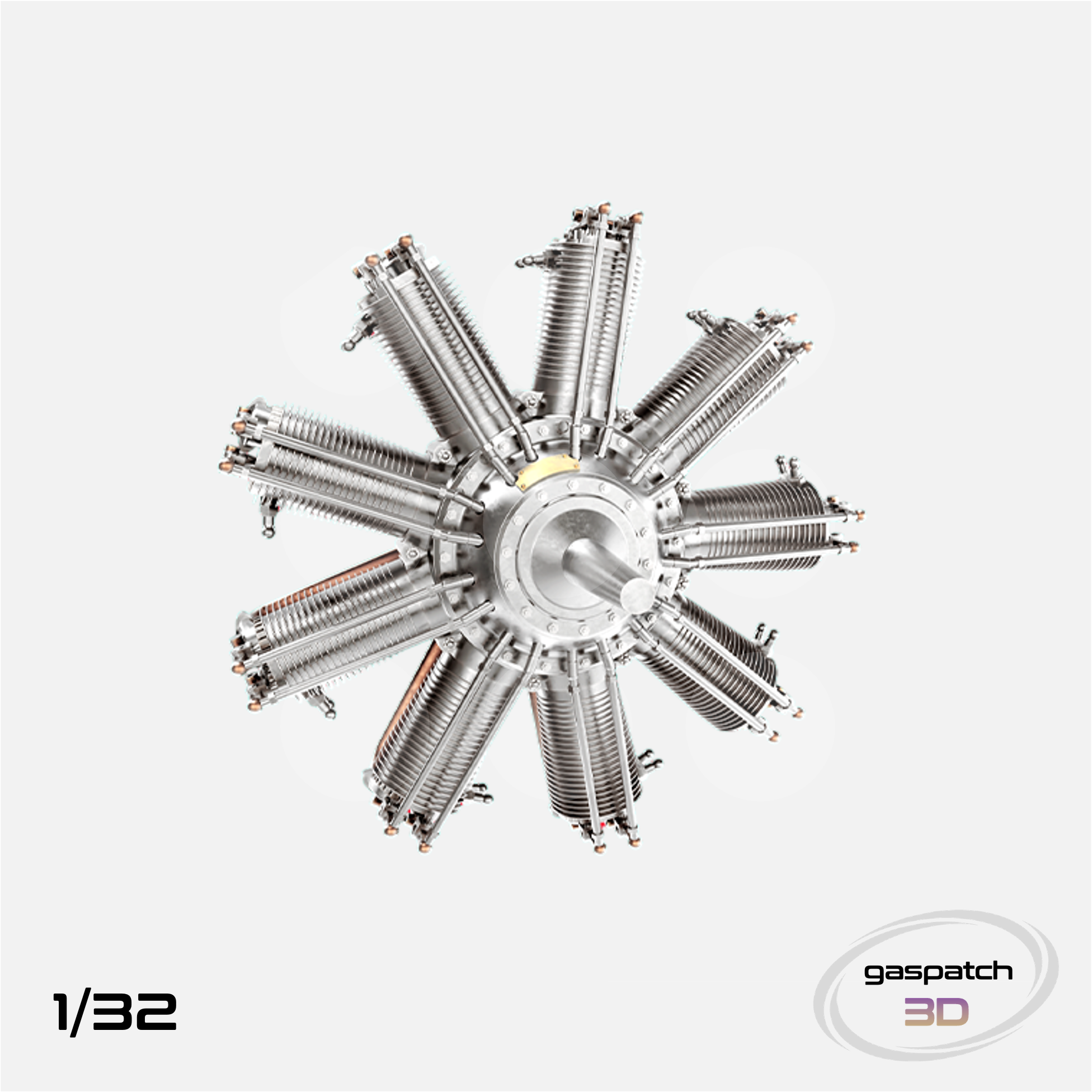 Gaspatch Models - Clerget 9B Version 1 Engine - 1/32 scale - 24-32332 - Gothaforce