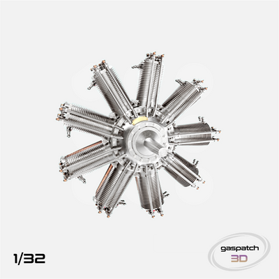 Gaspatch Models - Clerget 9B Version 1 Engine - 1/32 scale - 24-32332 - Gothaforce