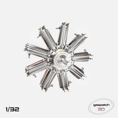 Gaspatch Models - Clerget 9B Version 1 Engine - 1/32 scale - 24-32332 - Gothaforce