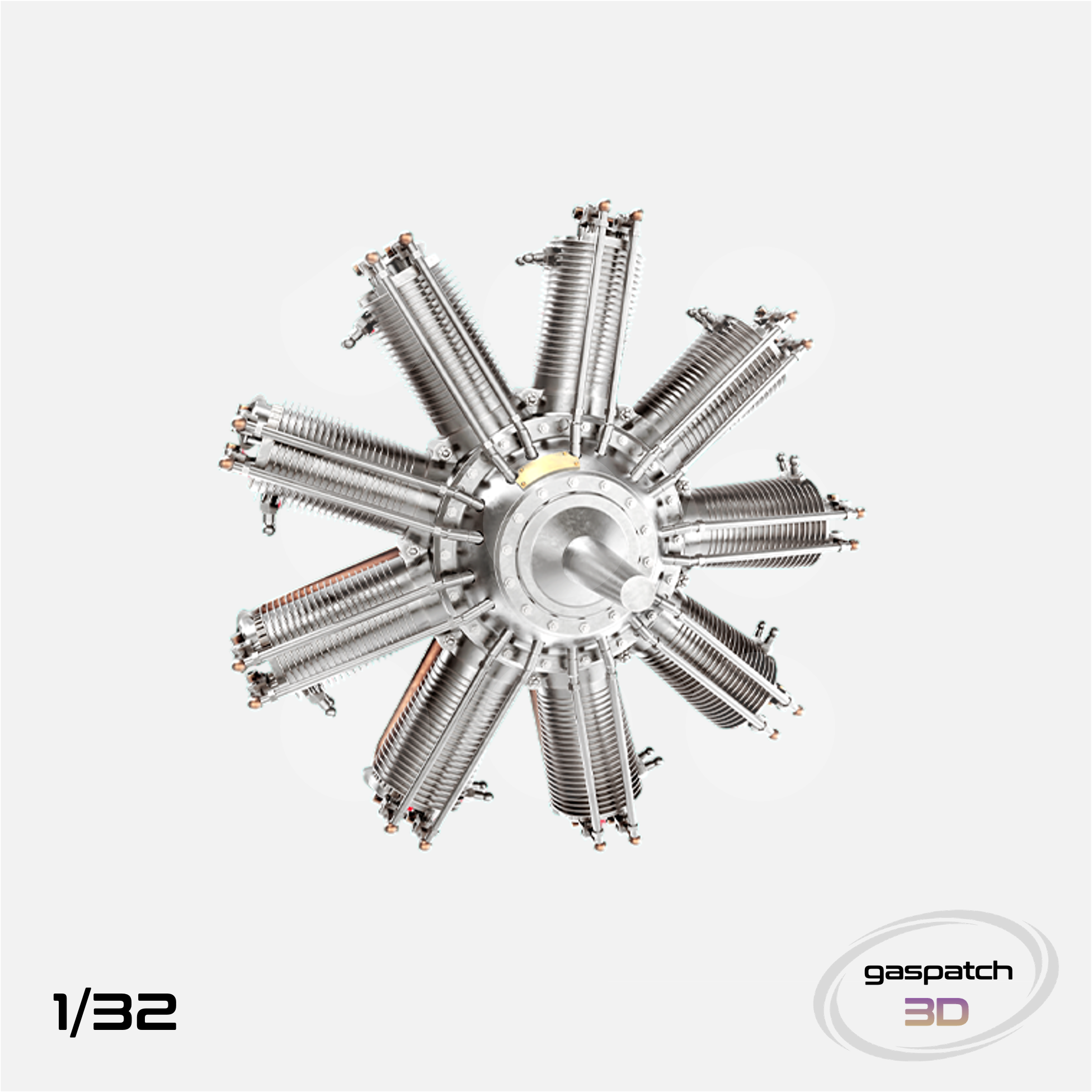 Gaspatch Models - Clerget 9B Version 2 Engine - 1/32 scale - 24-32333 - Gothaforce