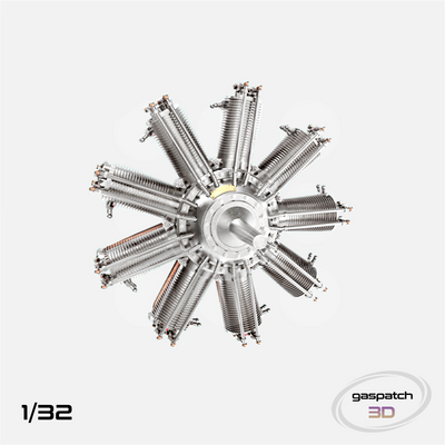 Gaspatch Models - Clerget 9B Version 2 Engine - 1/32 scale - 24-32333 - Gothaforce