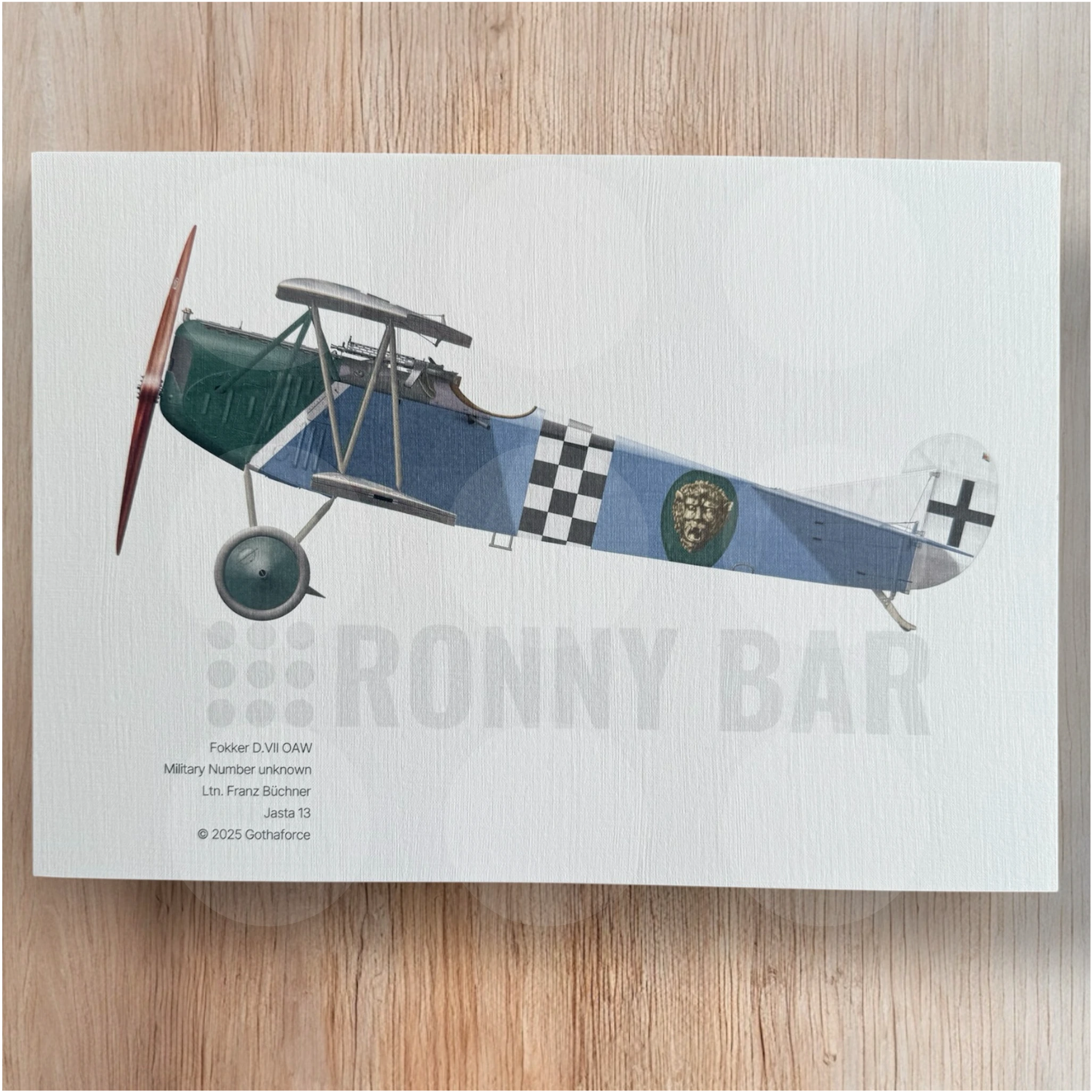 Gothaforce - A4 Print Fokker D.VII OAW Franz Büchner - GFAPA4P00103