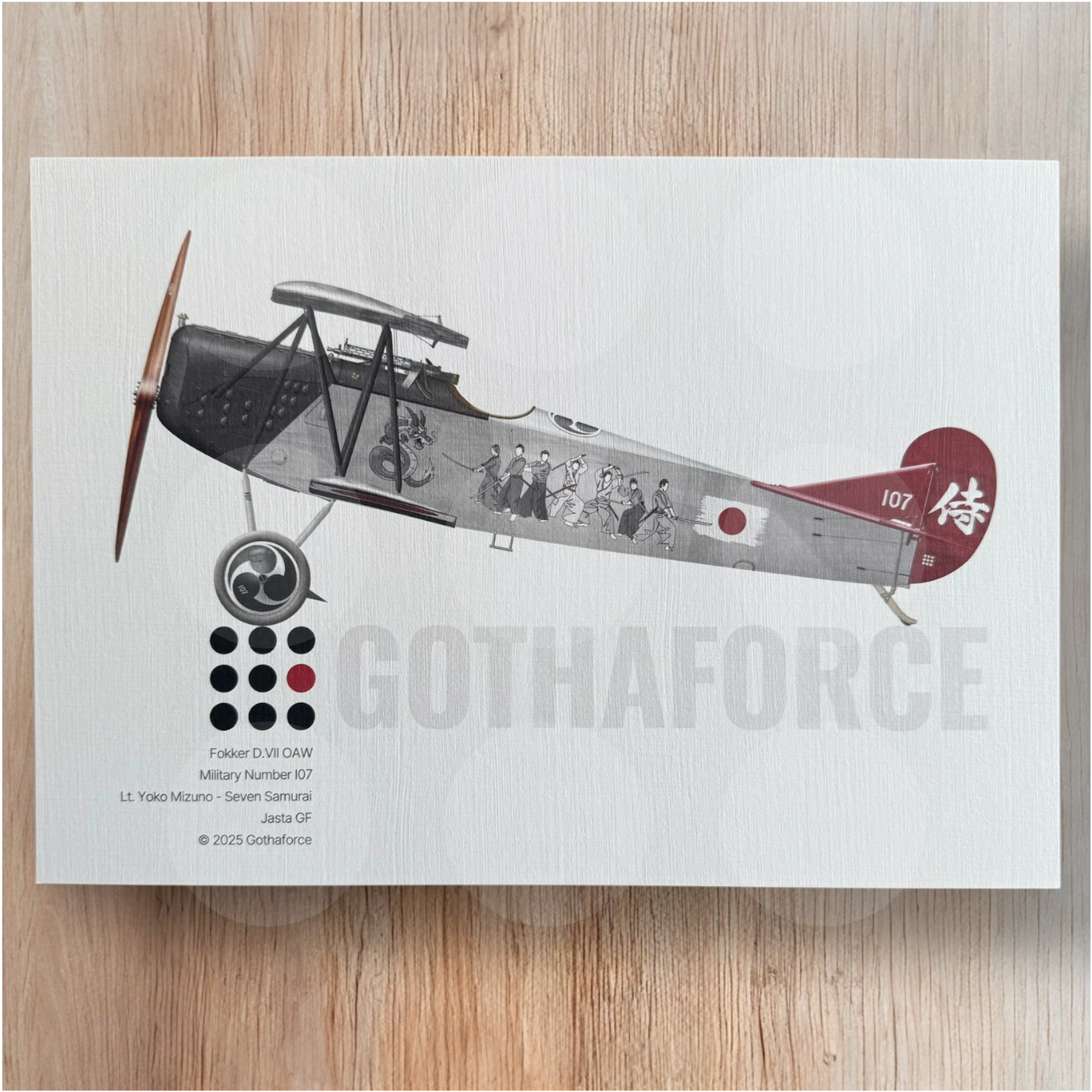 Gothaforce - A4 Print Fokker D.VII OAW Seven Samurai - GFAPA4S00109