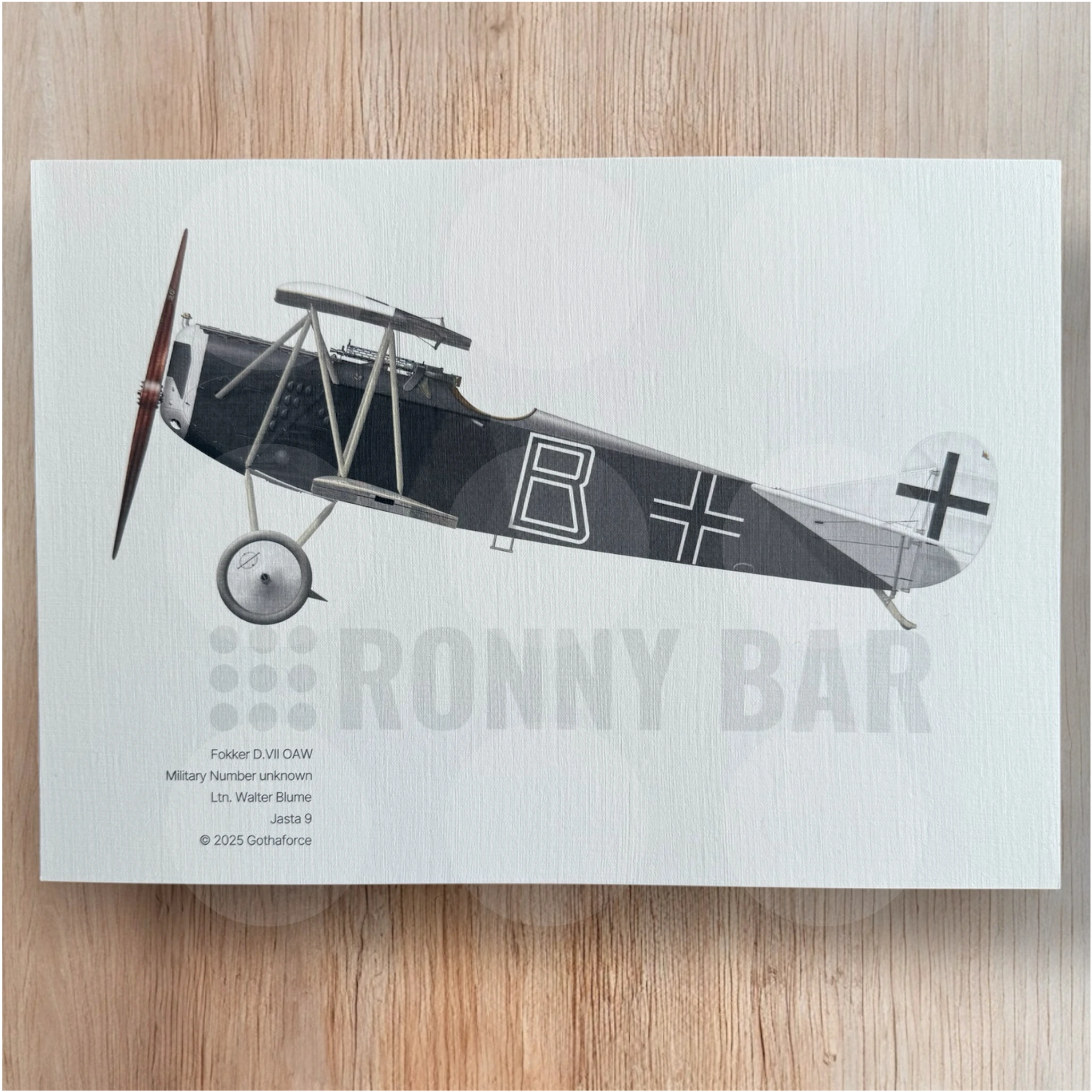 Gothaforce - A4 Print Fokker D.VII OAW Walter Blume - GFAPA4P00105