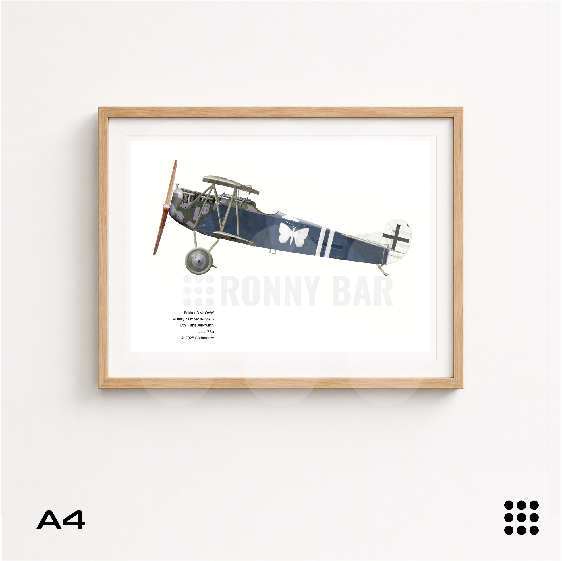 Gothaforce - A4 Aviation Profile Fokker DVII OAW Hans Jungwirth- GFAPA4P00101 - Gothaforce