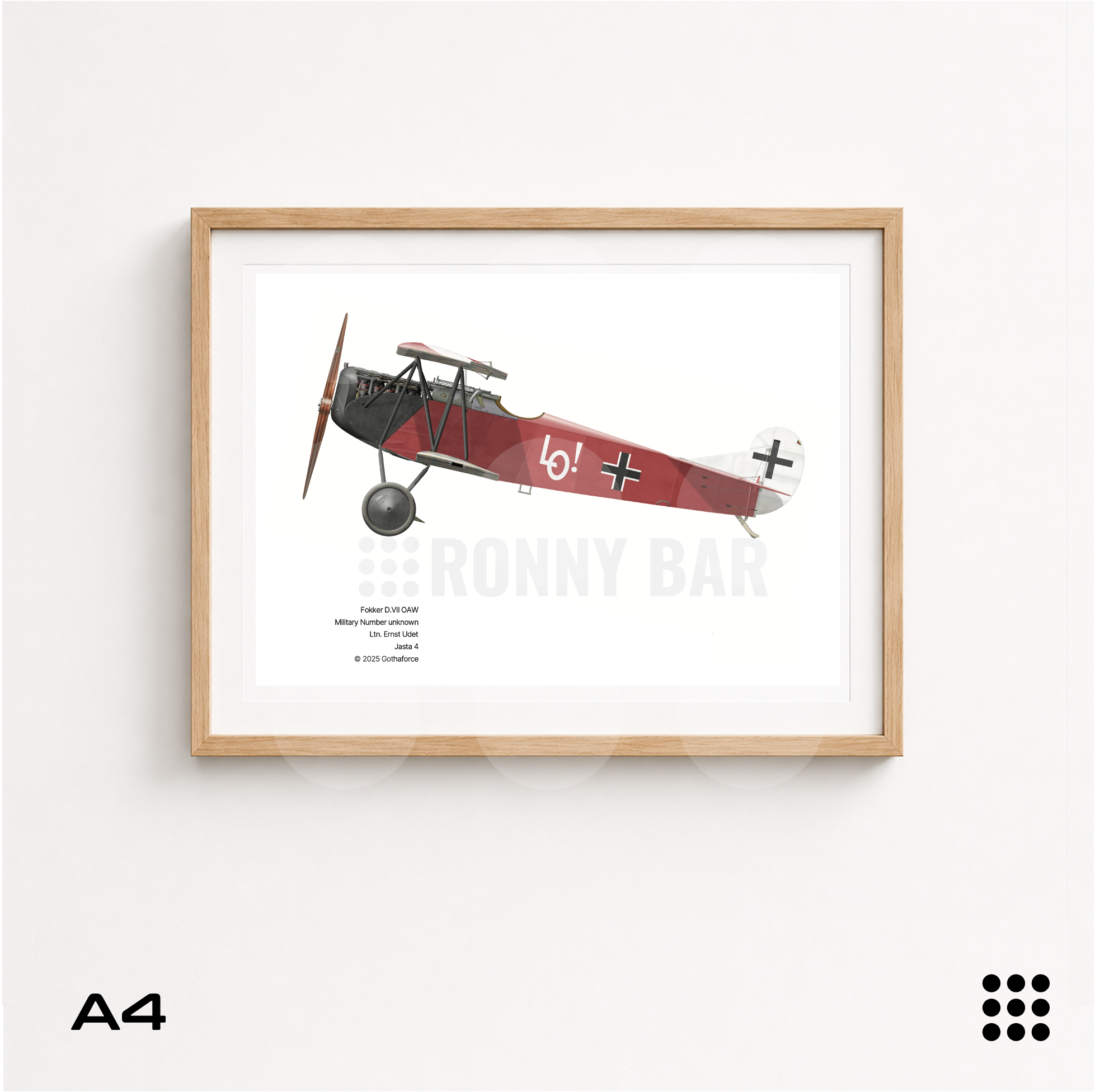 Gothaforce - A4 Aviation Profile Fokker DVII OAW Ernst Udet - GFAPA4P00102 - Gothaforce