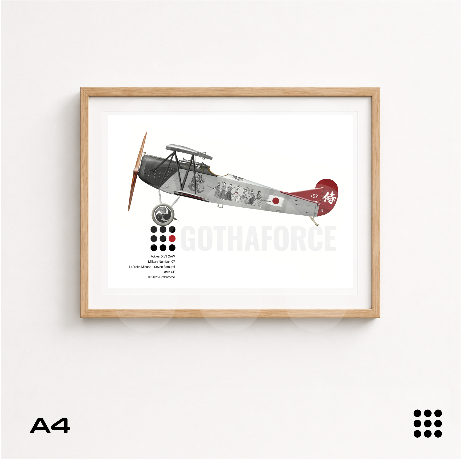 Gothaforce - A4 Aviation Profile Fokker DVII OAW Seven Samurai - GFAPA4S00109 - Gothaforce