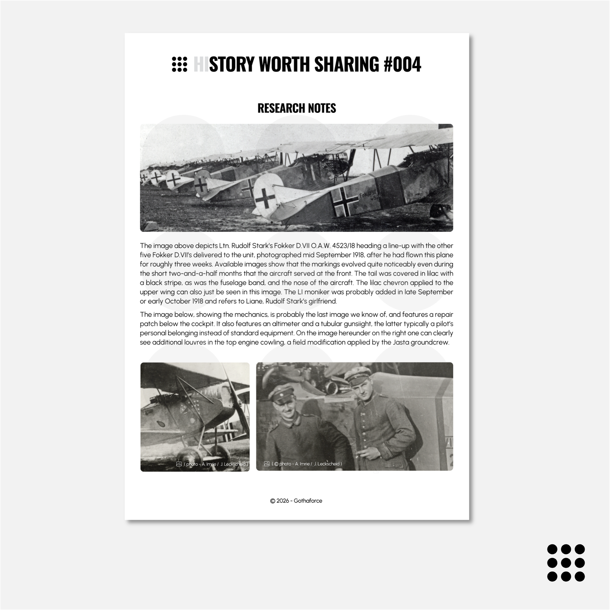 HWS #004 - Fokker D.VII OAW Ltn. Rudolf Stark