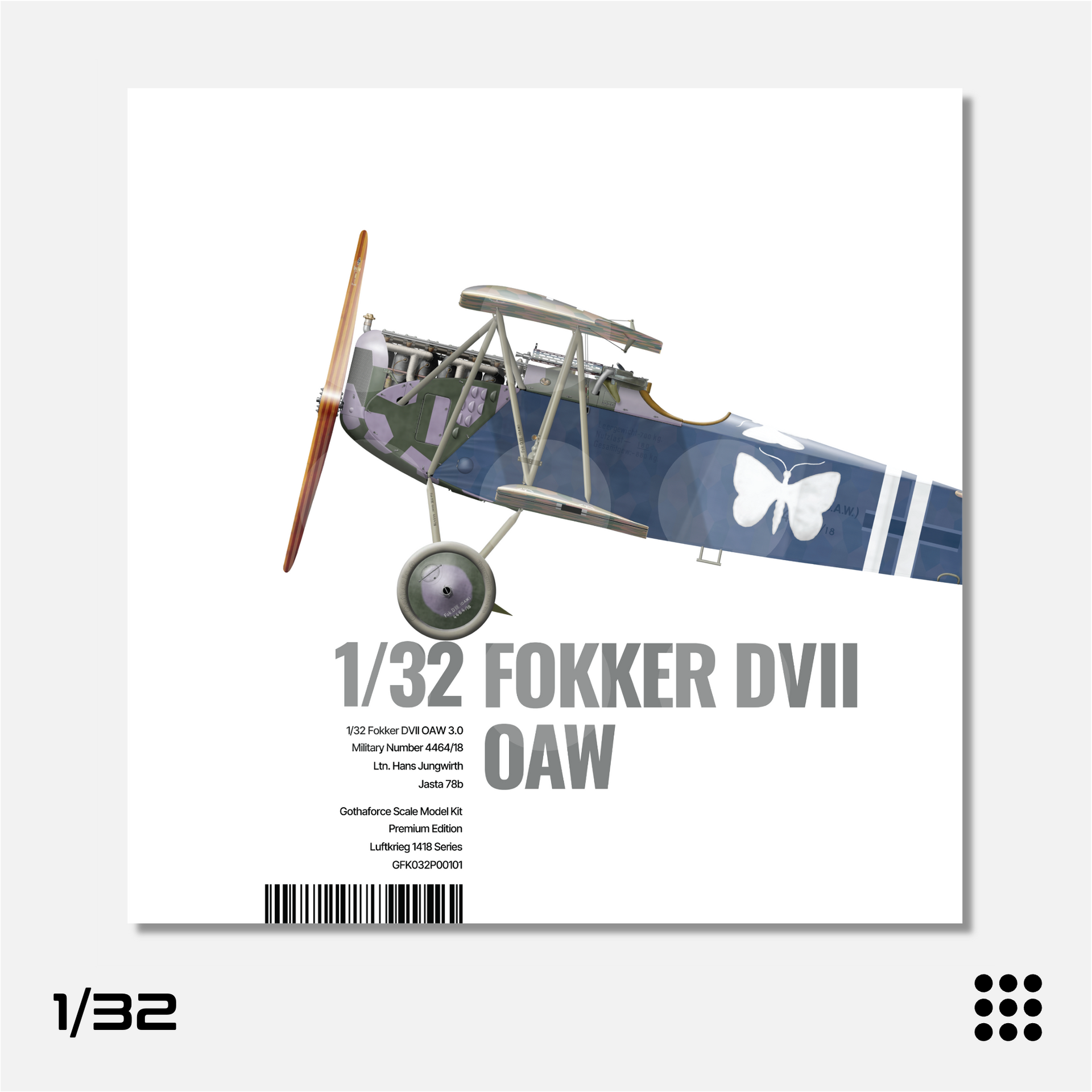 Gothaforce 1/32 Fokker DVII OAW 3.0 Hans Jungwirth Premium Edition