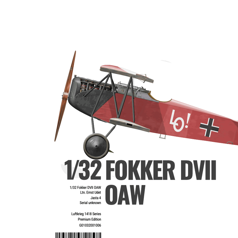 Gothaforce - Fokker D.VII OAW 3.0 Ernst Udet - Premium Edition - 1/32 scale - GFK032P00102