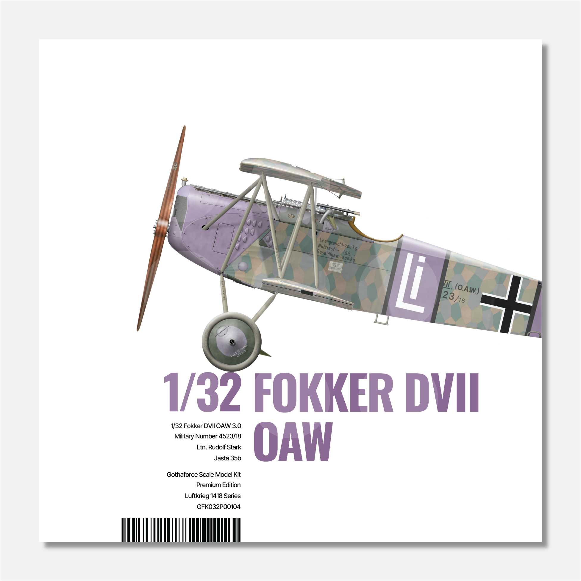 1/32 Fokker DVII OAW 3.0 Rudolf Stark