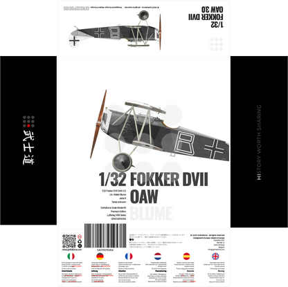 Gothaforce - Fokker D.VII OAW 3.0 Walter Blume - Premium Edition - 1/32 scale - GFK032P00105
