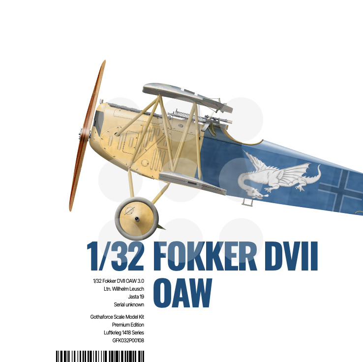 Gothaforce - Fokker D.VII OAW 3.0 Wilhelm Leusch - Premium Edition - 1/32 scale - GFK032P00108