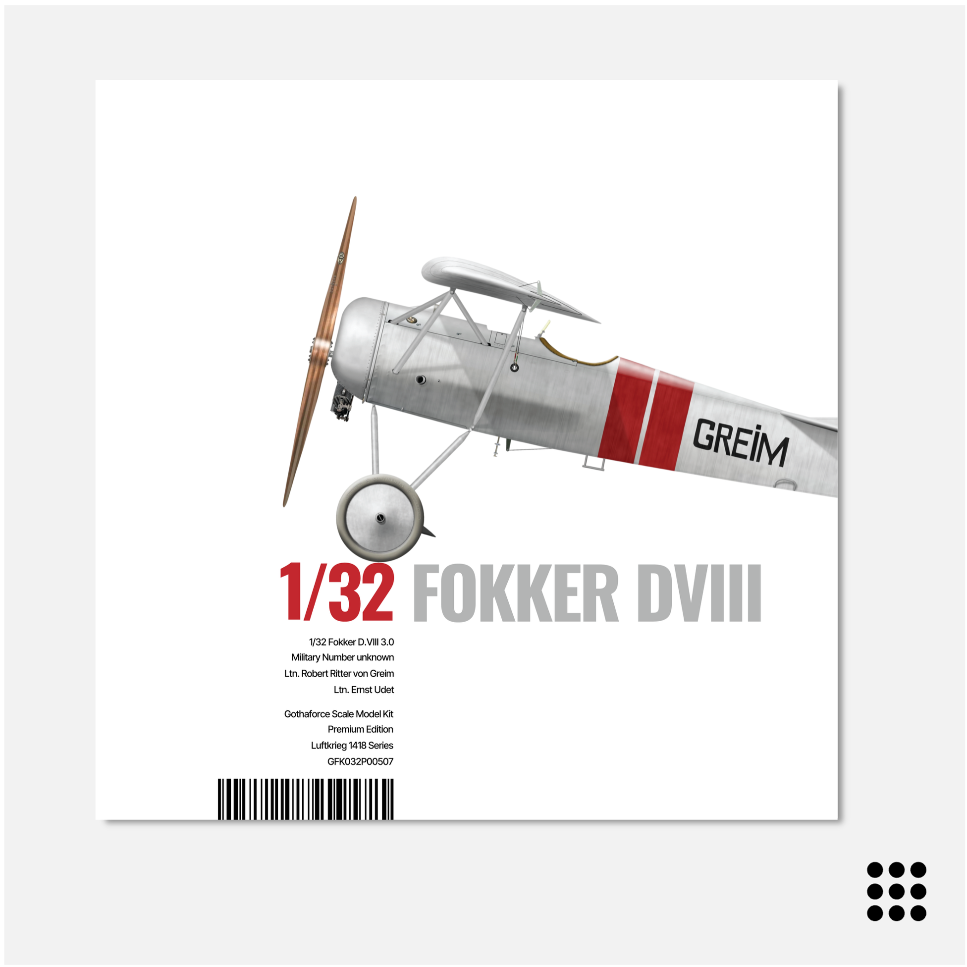 1/32 Fokker EV 3.0 Greim / Udet - Reservation