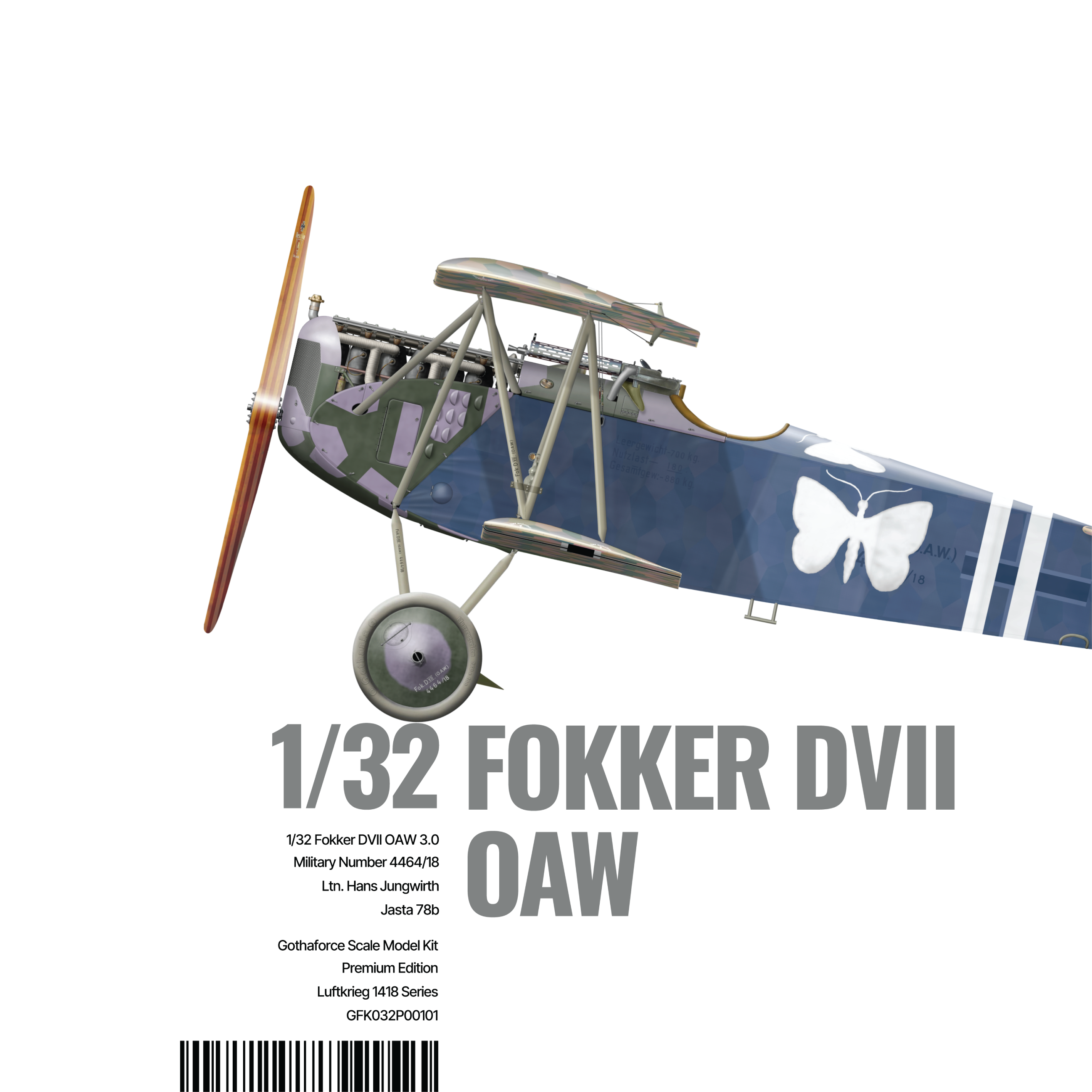 Gothaforce - Fokker DVII OAW 3.0 Hans Jungwirth - 1/32 scale - GFK032P01001