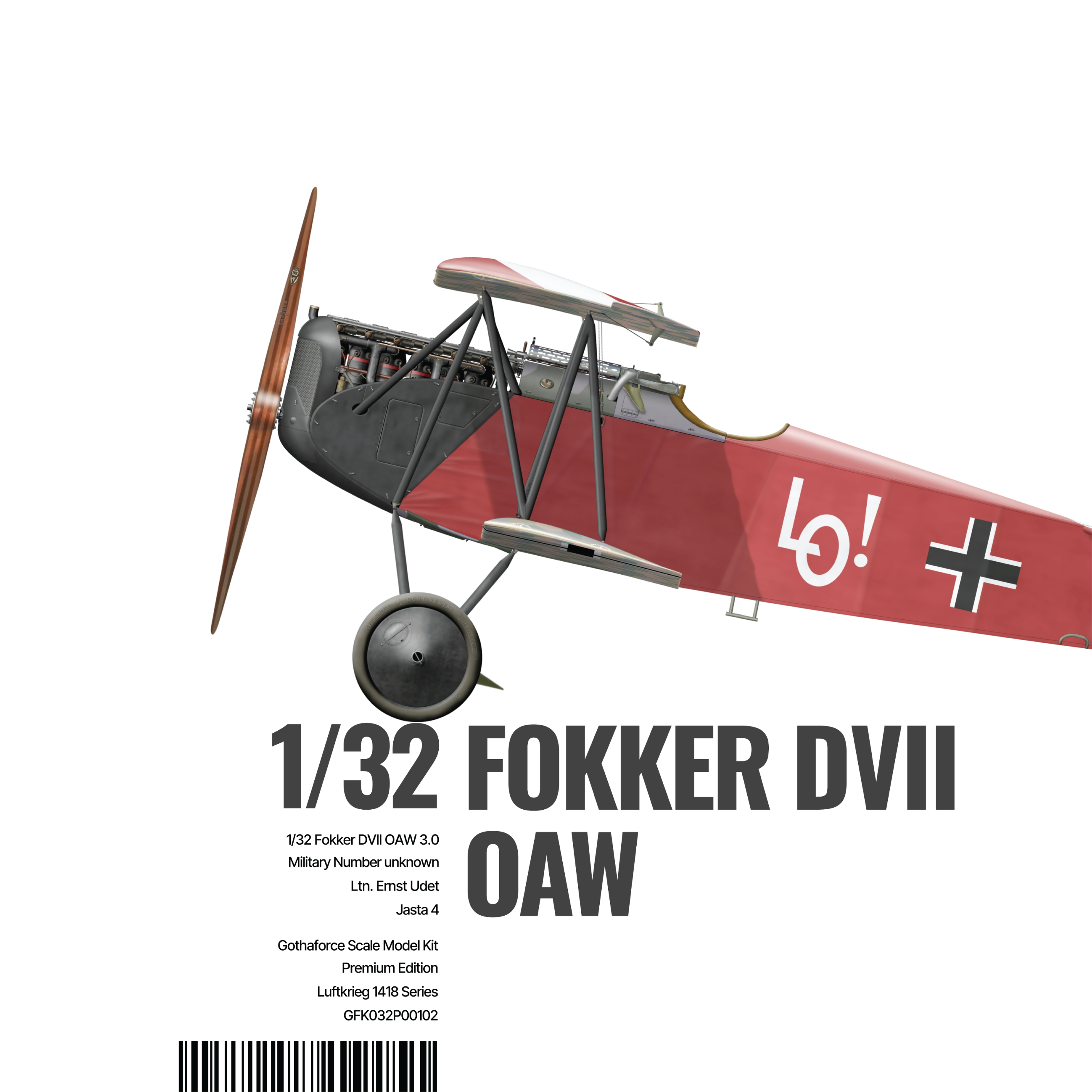 Gothaforce - Fokker DVII OAW 3.0 Ernst Udet - 1/32 scale - GFK032P01002