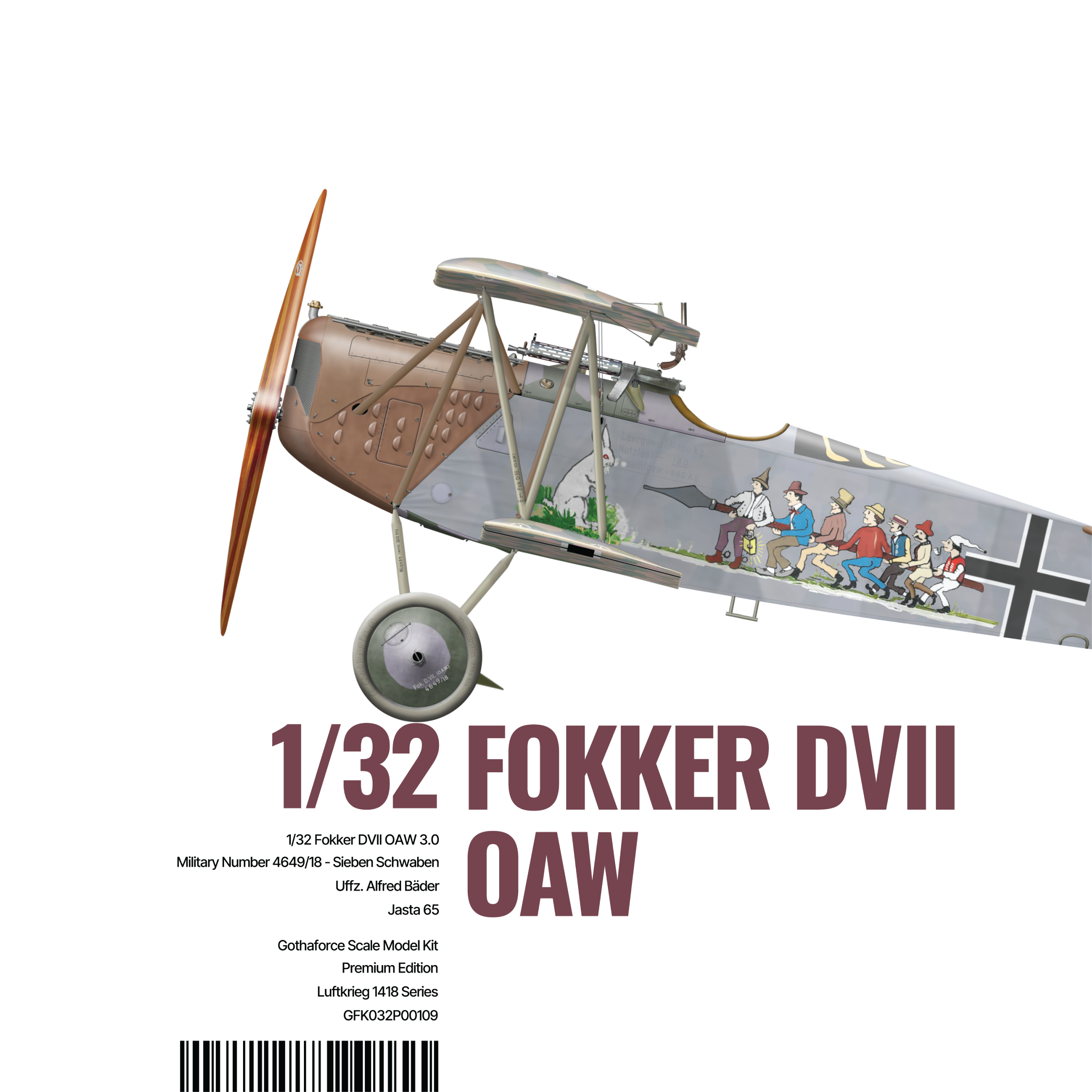 Gothaforce - Fokker DVII OAW 3.0 Sieben Schwaben - 1/32 scale - GFK032P01009