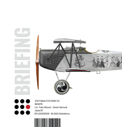 Gothaforce - Briefing 1/32 Fokker D.VII OAW 3.0 Seven Samurai - 1/32 scale - GFL032S00109