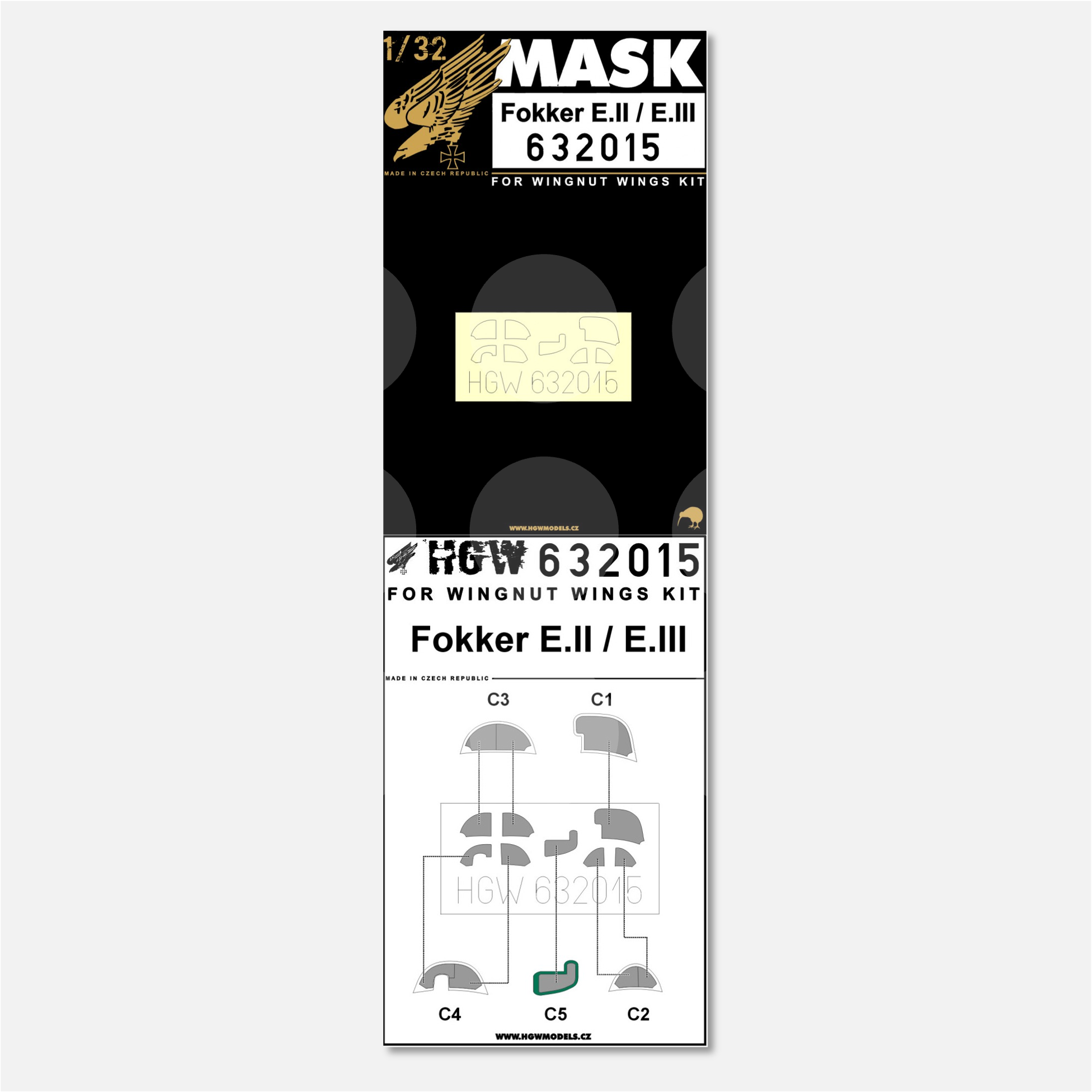 1/32 Masks Fokker E.II / E.III