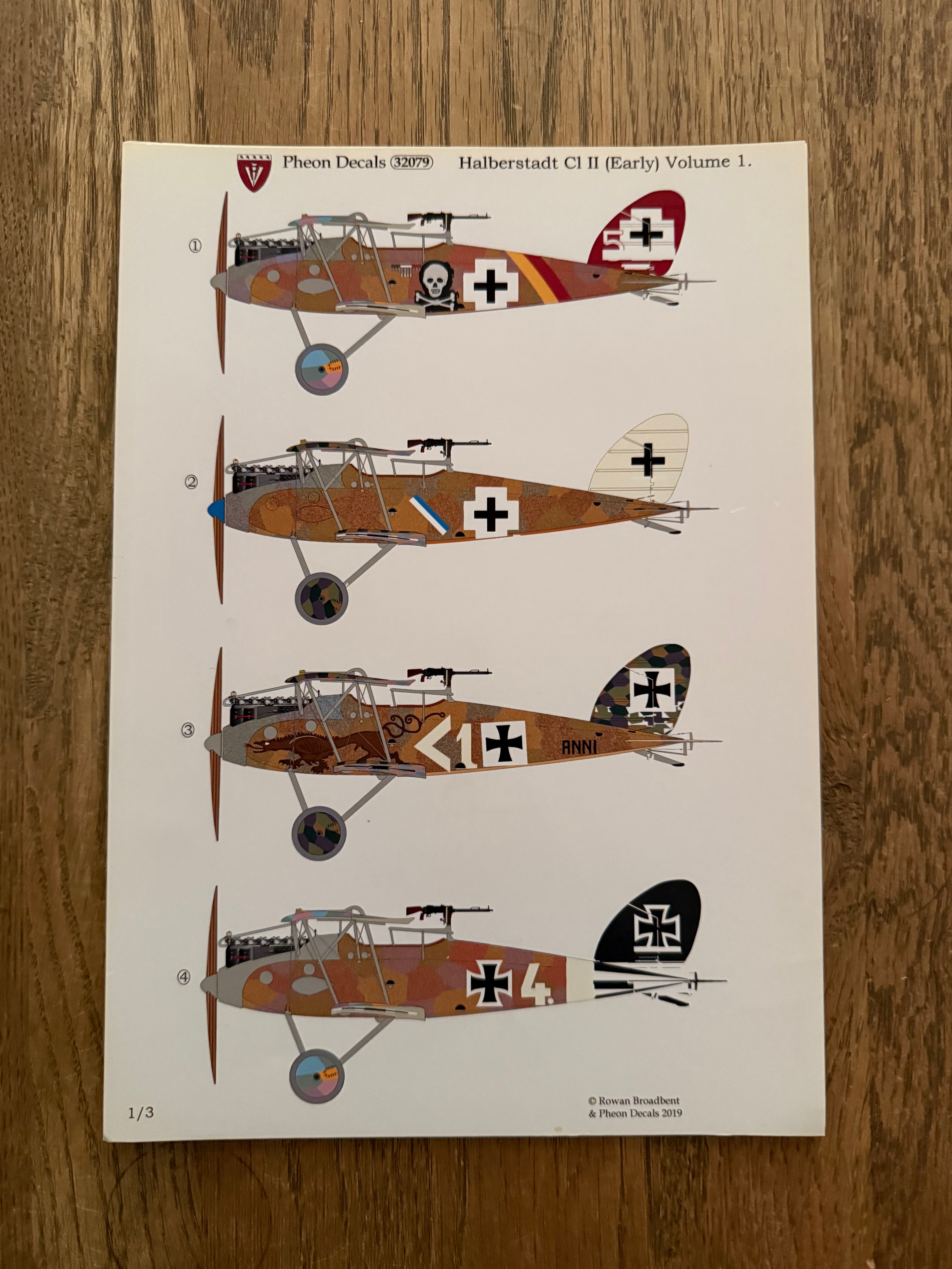 Pheon Decals Glossy Pack Halberstadt CL.II