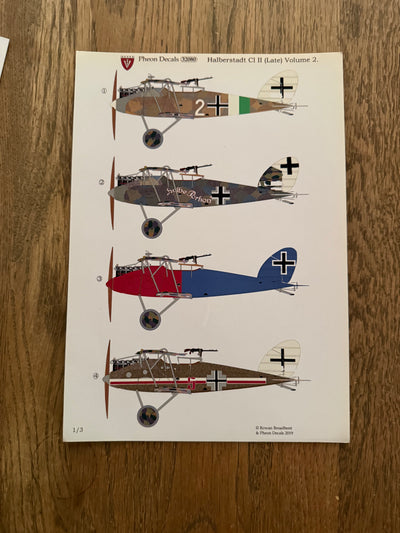 Pheon Decals Glossy Pack Halberstadt CL.II