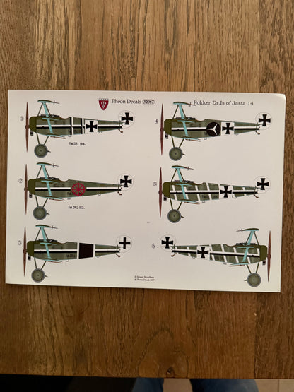Pheon Decals Glossy Pack Fokker Dr.I