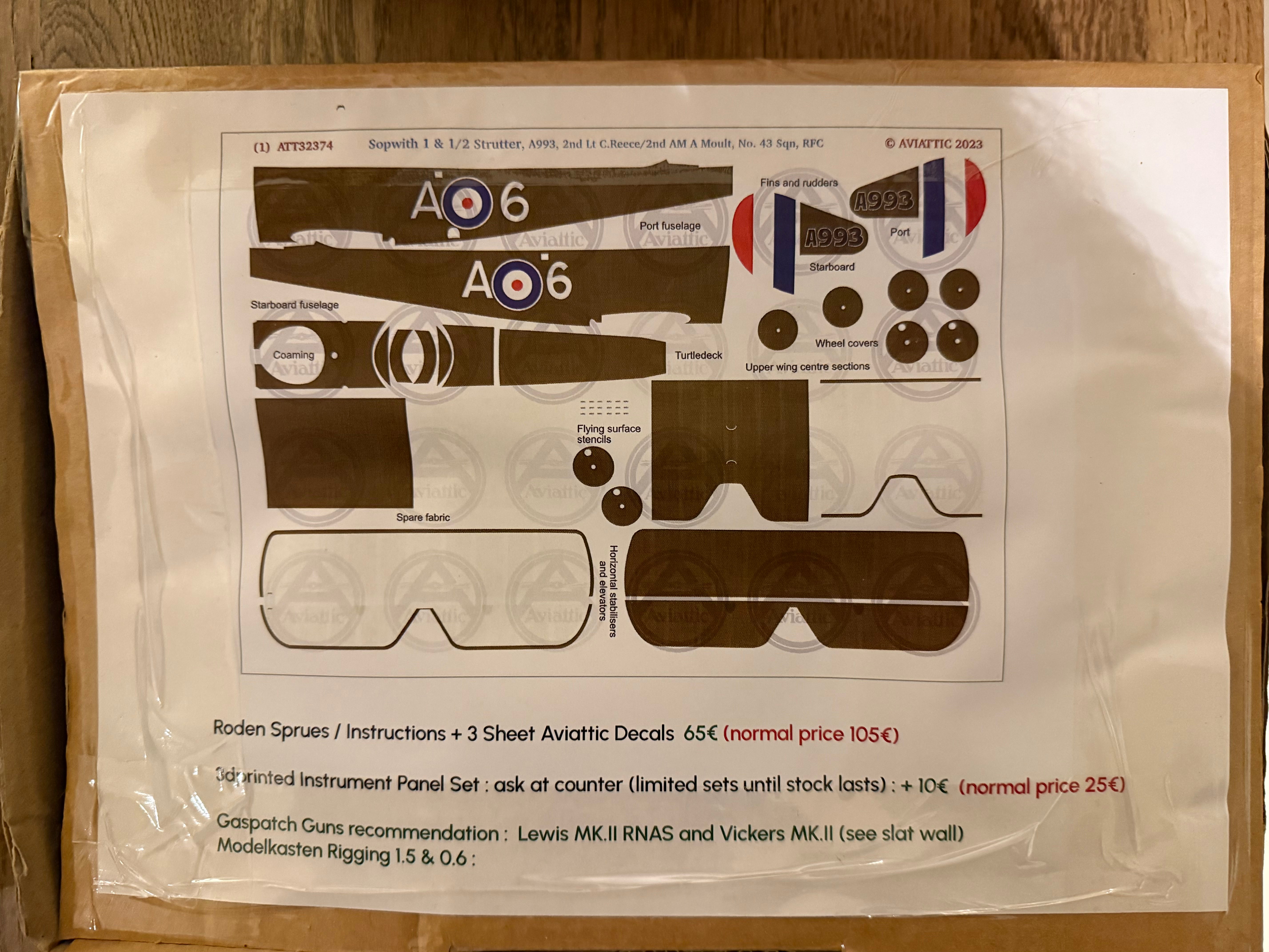 Sopwith 1 & 1/2 Strutter A993