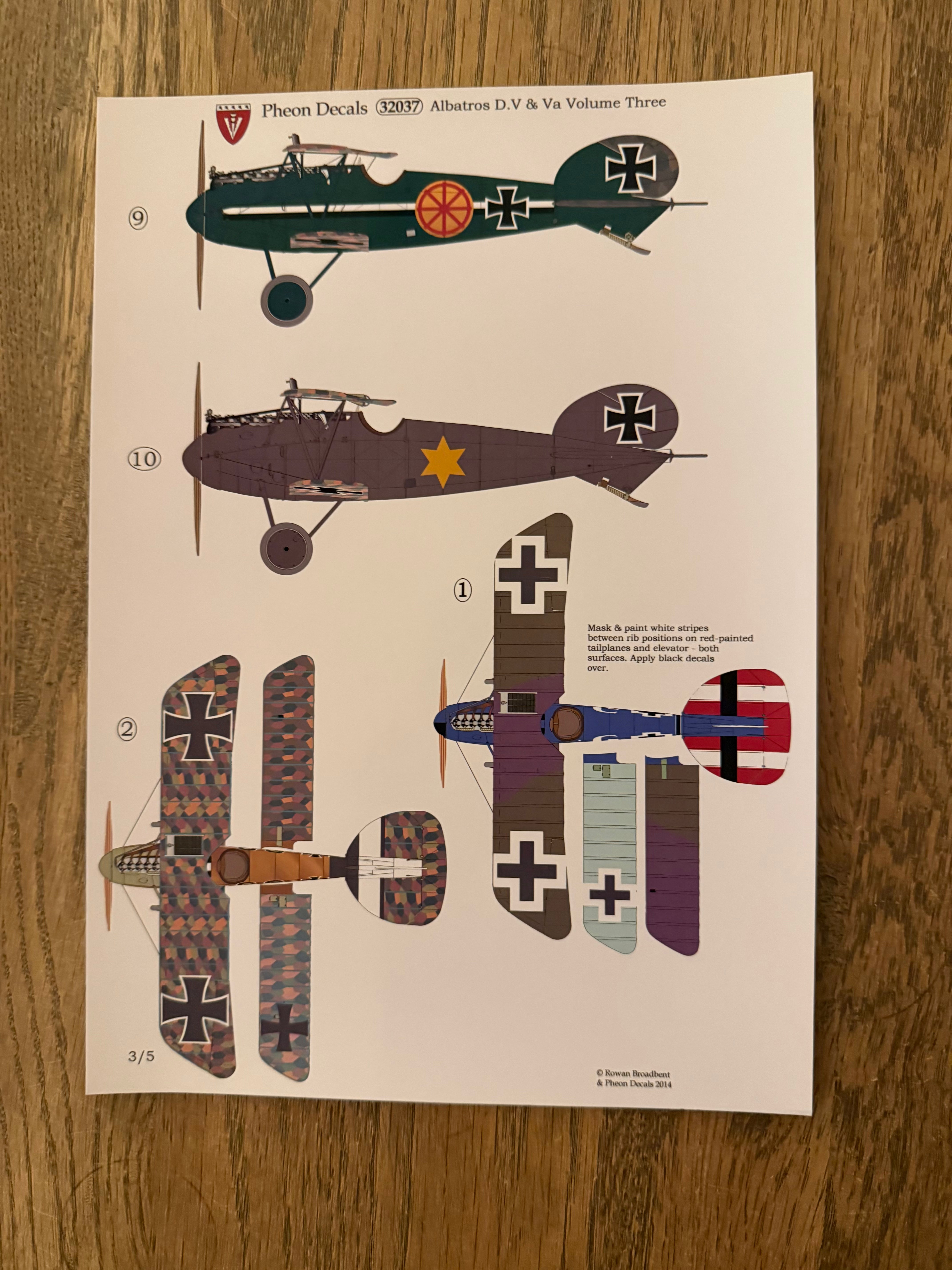 Pheon Decals Glossy Pack Albatros DV(a)