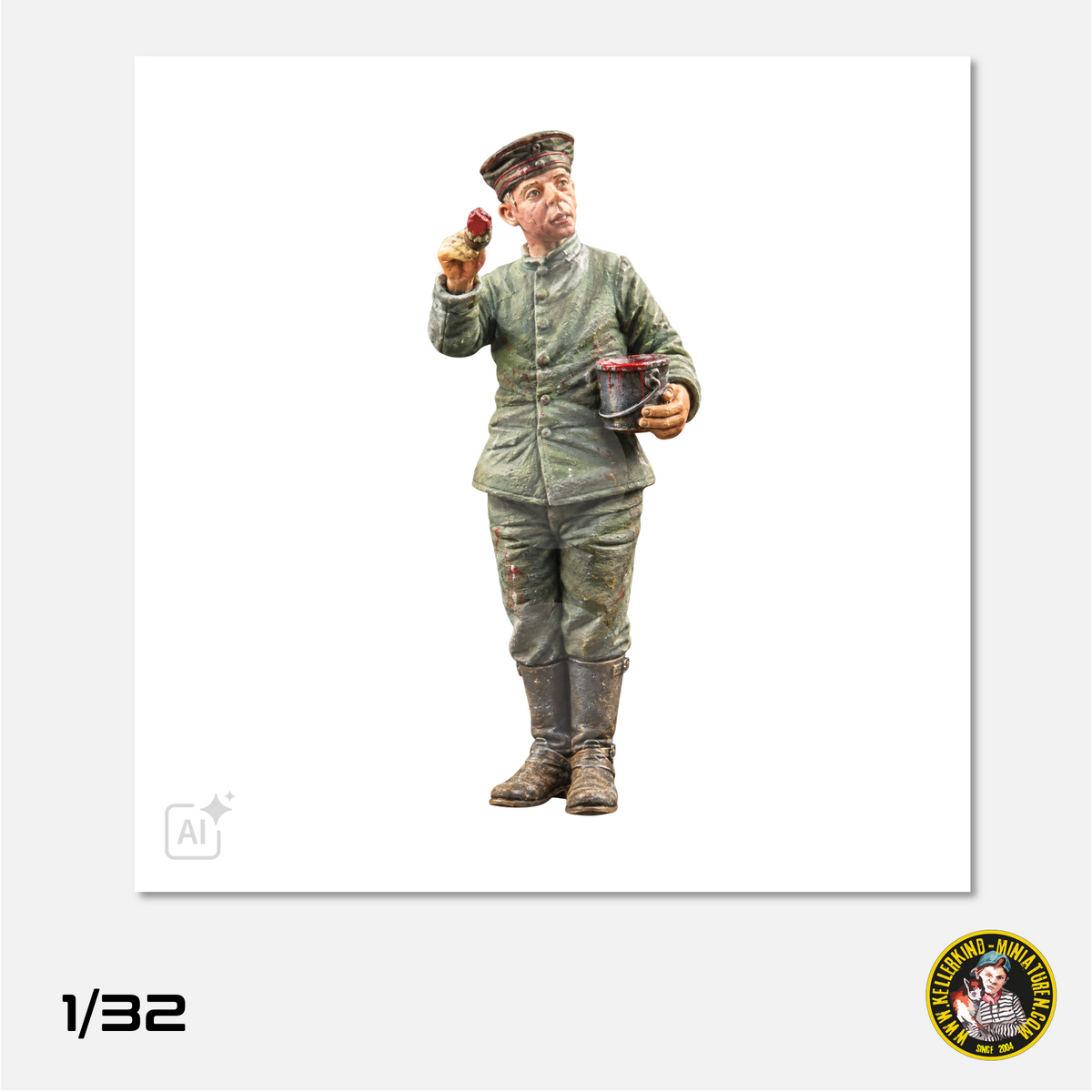 1/32 German mechanic with paintbrush