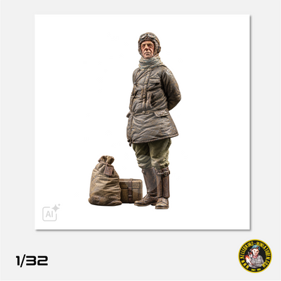 1/32 German pilot with parcel and post bag